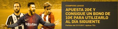 Promo Champions League en Betfair