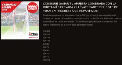 Promociones Circus para la Champions League