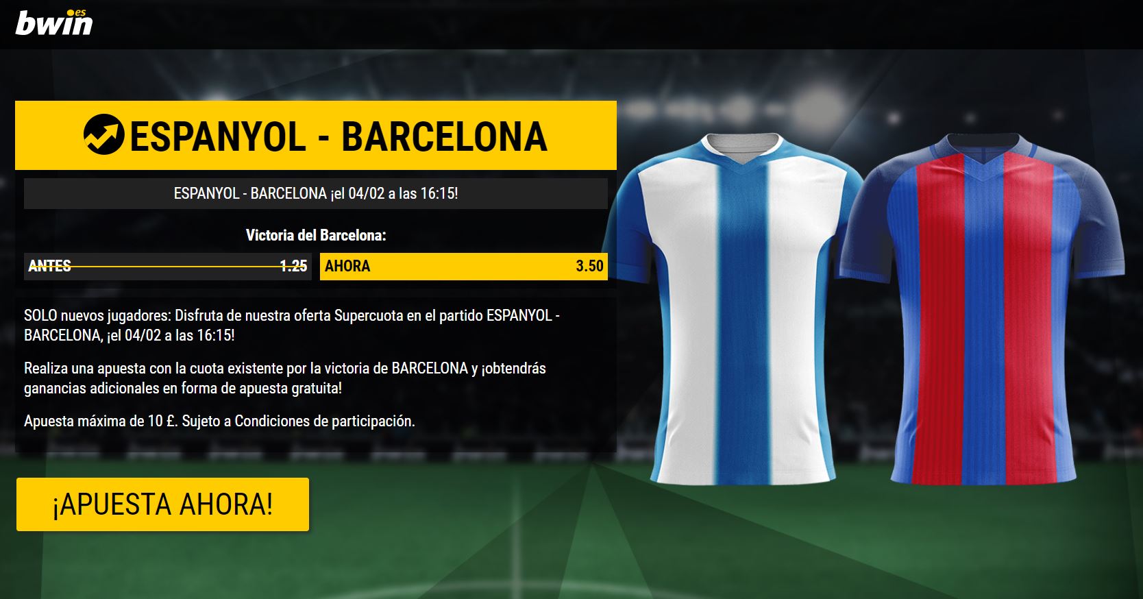 Cuotas mejoradas Bwin