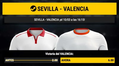 Cuotas más altas en Bwin para el Sevilla - Valencia