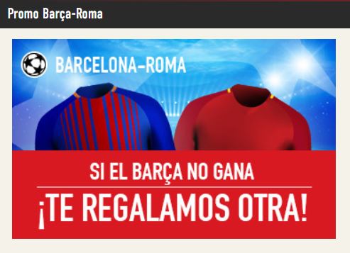 Promo Barça - Roma en Sportium