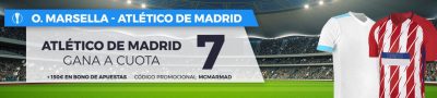 Las mejores cuotas para el Marsella - Atlético de Madrid, en Pastón