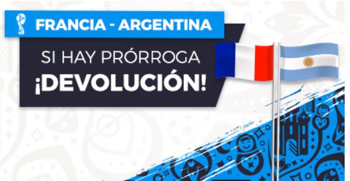 Promoción de apuestas Francia - Argentina, en Pastón