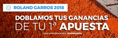 Dobla tus ganancias de tus apuestas a Roland Garros