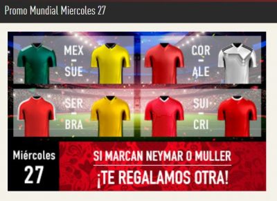 Promociones de apuestas Sportium para Mundial 