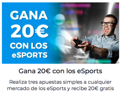 Promociones de apuestas eSports, 20€ gratis en Pastón