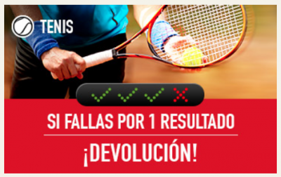 Apuestas con Seguro para tenis, en Sportium
