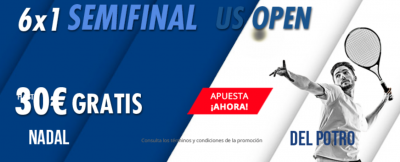 Nadal - Del Potro apuestas, 6x1 en Suertia para el US Open