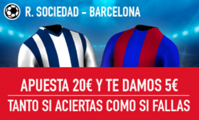 Promo Sportium para tus apuestas Real Sociedad - Barça