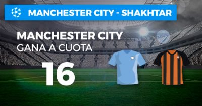 Megacuotas Pastón para tus apuestas Manchester City - Shakhtar