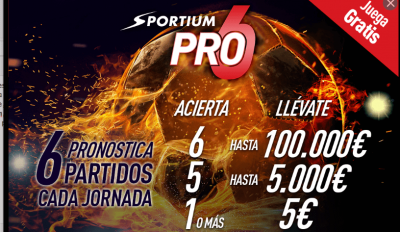 Promo Sportium: Pronosticar resultados en el Pro 6 tiene premio