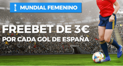 Apuestas gratis en el Mundial Femenino con cada gol de España en Pastón