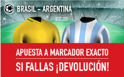 Promo en las apuestas del Brasil vs Argentina de las semifinales de Copa America en Sportium