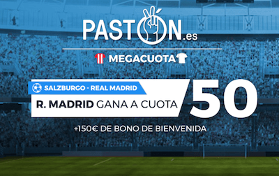 Promocion en las cuotas de apuestas del Salzburgo-Real Madrid en Pastón