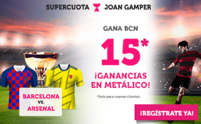Apuestas Barcelona vs Arsenal en Trofeo Joan Gamper - Supercuota Wanabet