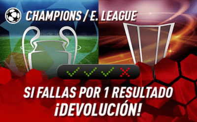 Promo Sportium a las apuestas a la ronda previa de la Champions y Europa League