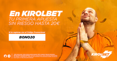 Bono bienvenida Kirolbet - Código promocional BONO20