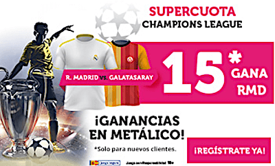 Supercuota Wanabet, la mejor cuota de apuestas al Real Madrid vs Galatasaray