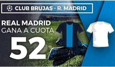 Cuotas de 52.00 a victoria del Real Madrid en Brujas - Megacuota Paston