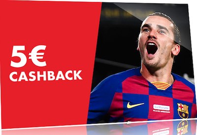 Cashback de 5 euros en apuestas a la Supercopa de España 2019 en Circus.