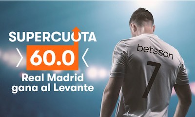 Supercuota de Betsson en apuestas al Levante-Real Madrid