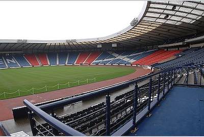 Interior del estadio de Hampden Park de Glasgow, sede en la Eurocopa 2020