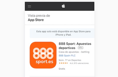 888sport, como descargar la app en dispositivos  iOS 