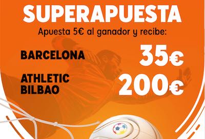 Cuotas increíbles en apuestas al Barcelona vs Athletic | Superapuesta 888sport