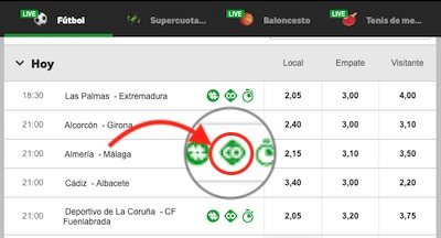 Como saber qué el Cash Out está disponible en Betway