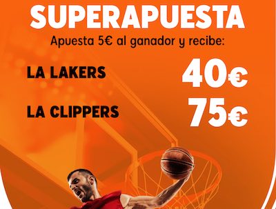 Super Apuestas al partido entre Lakers y Clippers de la NBA en 888sport