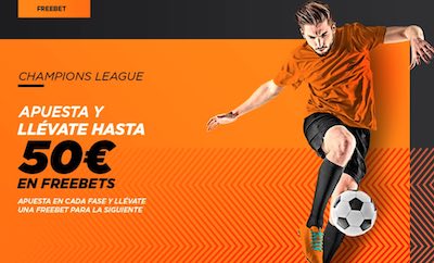 50€ freebets con apuestas a las semifinales de champions en Kirolbet