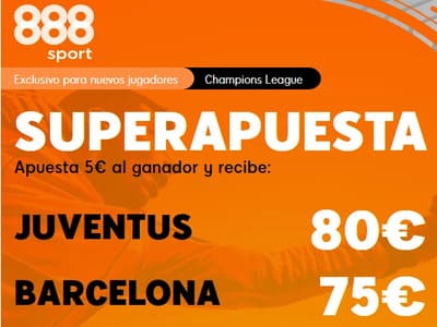 Superapuesta de 888Sport en las cuotas del Juventus Barcelona