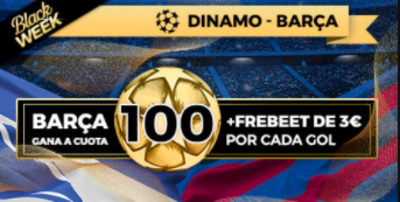 apuestas Dinamo Barcelona con cuota a 100