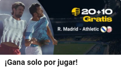 Tus apuestas en el Real Madrid-Athletic de Bilbao llevan freebet