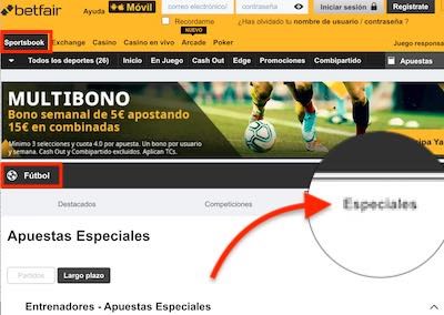 Apuestas en Betfair al mercado de fichajes