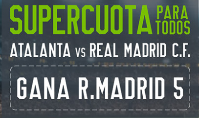 Haz tus apuestas del Real Madrid-Atalanta con la Supercuota de Codere