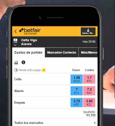 Descarga la app de Betfair Exchange España para apuestas cruzadas en tu móvil