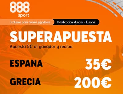Juega con las mejores cuotas en el España Grecia con 888sport