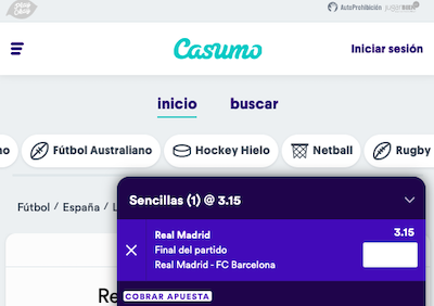 Apuestas fáciles y sencillas en Casumo