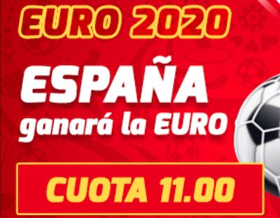 Cuota 11 España gana la Eurocopa en Betfred