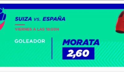 Cuota Morata marca en Suiza vs España en Kirolbet