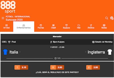 Cuotas a ganador de la final de la Eurocopa: ¿Italia o Inglaterra?