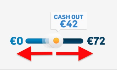 Opción de cash out parcial en Betfair, para cerrar parte de tu apuesta y dejar el resto en juego.