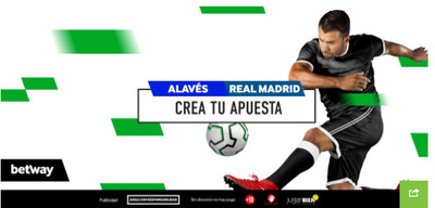 Las cuotas del Alaves Real Madrid en Betway son muy interesantes