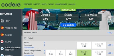 Las cuotas son bastante elevadas para el Athletic de Bilbao Real Madrid de la Copa del Rey
