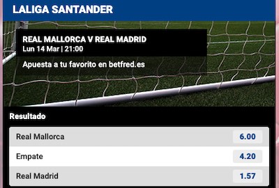 cuotas Mallorca Real Madrid