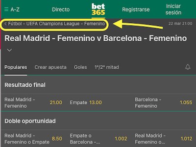 Apuestas barça madrid bet365