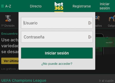 Cómo crear una cuenta para registrarte y hacer login o inicar sesion en Bet365