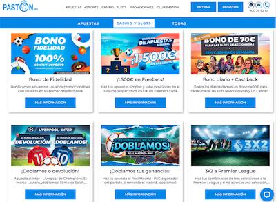 Paston 20 euro gratis y otros bonos y promos para jugadores verificados