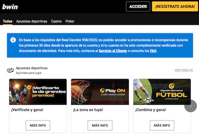 Descubre las promociones en Bwin tras verificar tu cuenta